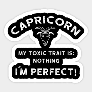 Zodiac sign Capricorn outfit with character traits Sticker